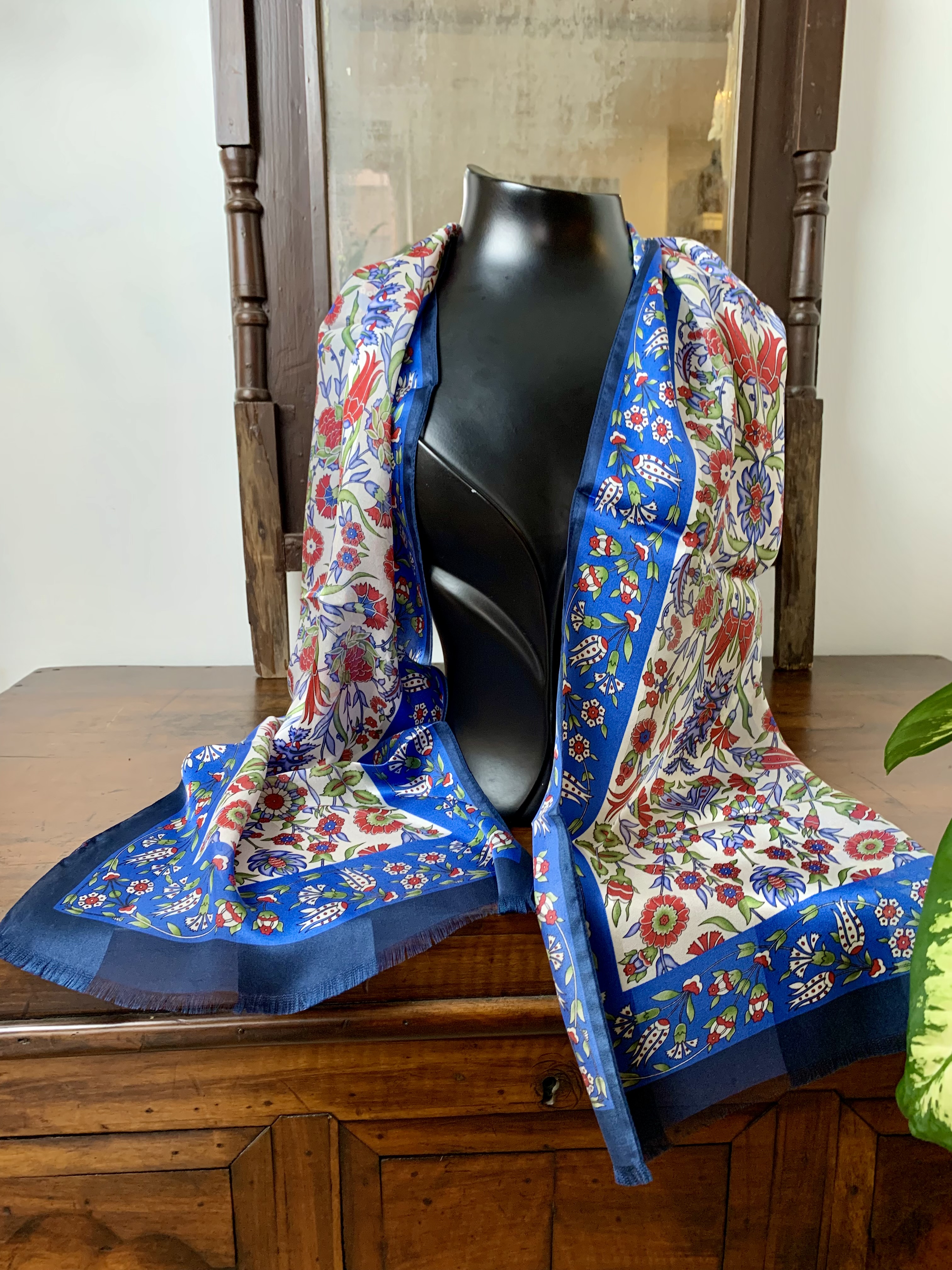 Kütahya Çini ipek fular