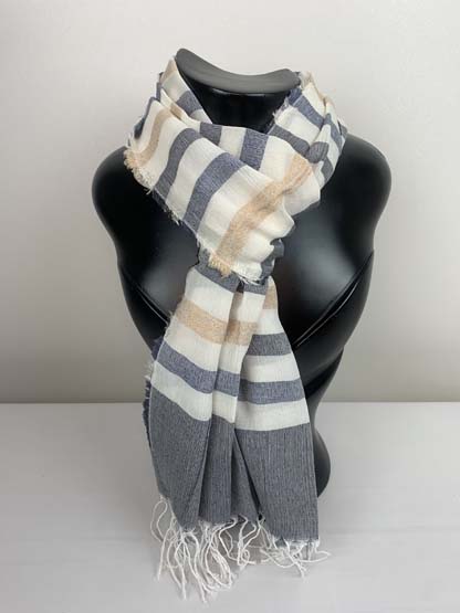 Çizgili İpek Fular