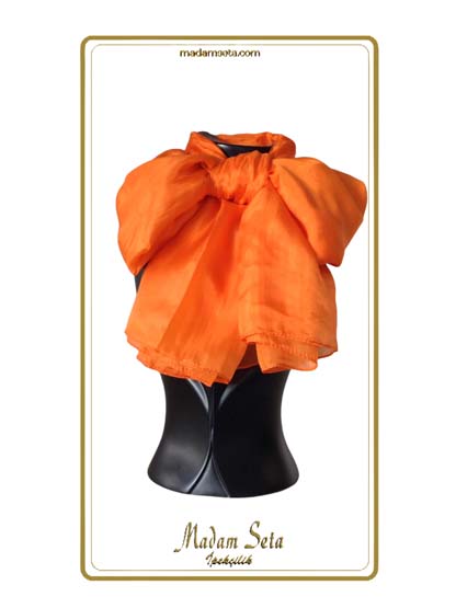 turuncu wuall İpek Fular