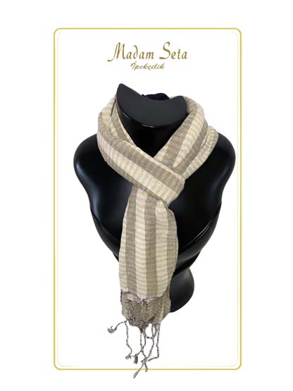 Saf İpek el dokuma Fular